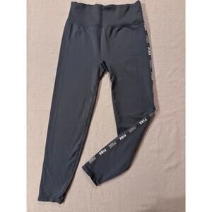 Ladies MED Victoria Secret PINK Active Compression Athletic Legging Gray